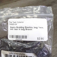 Braiding Elastics, bag *new, mnr tear in bag
