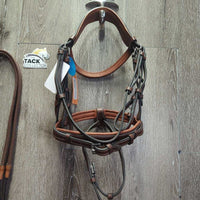 FS/Rsd Padded Monocrown Bridle, Flash, Chin Pad, Rubber Reins *like new , v.tight chin keeper
