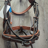 FS/Rsd Padded Monocrown Bridle, Flash, Chin Pad, Rubber Reins *like new , v.tight chin keeper
