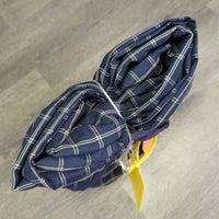 Cotton Stable Sheet, 2 legs *vgc, tag, clean, mnr hair, puckers, faded, threads, shrunk, v. mnr hole
