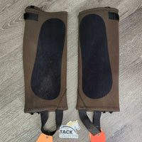Pr Neoprene Half Chaps, Top velcro strap *gc/vgc, dirty, hairy, dents, stains, older
