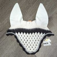 Hvy Crochet Ear Bonnet Fly Veil, piping *xc, v.mnr curled, mnr hair
