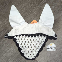 Hvy Crochet Ear Bonnet Fly Veil, piping *xc, v.mnr curled, mnr hair
