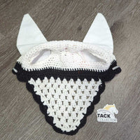 Hvy Crochet Ear Bonnet Fly Veil, piping *xc, v.mnr curled, mnr hair

