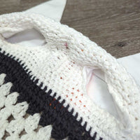 Hvy Crochet Ear Bonnet Fly Veil, piping *xc, v.mnr curled, mnr hair
