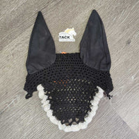 Crochet Ear Bonnet Fly Veil *gc, clean, hair, cut string
