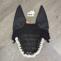 Crochet Ear Bonnet Fly Veil *gc, clean, hair, cut string
