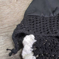 Crochet Ear Bonnet Fly Veil *gc, clean, hair, cut string
