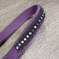 Nylon Halter, adj, snap, bling *gc, clean & mnr dirt, rust & stains, bling: unstitched & missing
