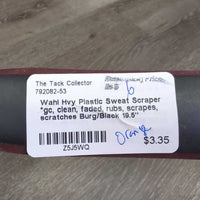 Hvy Plastic Sweat Scraper *gc, clean, faded, rubs, scrapes, scratches
