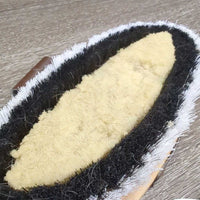Bathing Body Brush, sponge center, handle *gc, clean, hairy, bent, squished/chipped sponge
