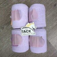 4 Thin Fleece Polos *gc, clean, clumpy, stains, hairy
