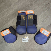 Open Front & Hind Boots, velcro *vgc & like new, clean, mnr stains, scuffs, scratches, hair & rubs
