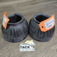 Ribbed Rubber Bell Boots, velcro *vgc/xc, thick film, scratches, scuffs
