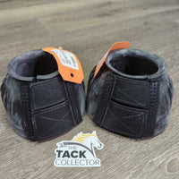 Ribbed Rubber Bell Boots, velcro *vgc/xc, thick film, scratches, scuffs
