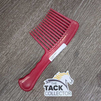 Plastic Comb, 4" Wide Teeth, handle *gc, clean, scratches, scuffs, mnr faded
