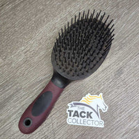 Hard Bristle Mane & Tail Brush, handle *gc, clean, residue, scratches, scrapes, missing ball ends
