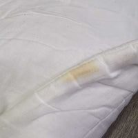 Pr Thin Quilt Pillow No Bow Leg Quilts, Rounded Corners *vgc, clean, mnr stains & hair
