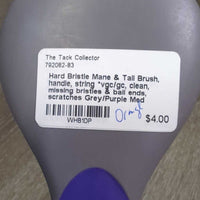 Hard Bristle Mane & Tail Brush, handle, string *vgc/gc, clean, missing bristles & ball ends, scratches
