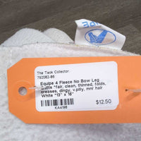4 Fleece No Bow Leg Quilts *fair, clean, thinned, folds, creases, dingy, v.pilly, mnr hair
