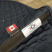 Quilt Jumper Profile Saddle Pad, "Edwards Farms" embroidery *vgc, clean, mnr hair, rubs, puckers, pills
