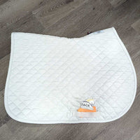 Quilt Jumper Saddle Pad "Edwards Farms" * gc mnr hair, dirt, stains, dingy & puckers
