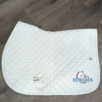 Quilt Jumper Saddle Pad "Edwards Farms" * gc mnr hair, dirt, stains, dingy & puckers
