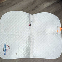 Quilt Jumper Saddle Pad "Edwards Farms" * gc mnr hair, dirt, stains, dingy & puckers
