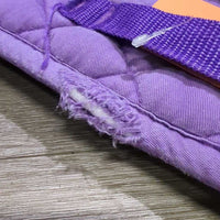 Quilt Jumper Saddle Pad *gc, faded, holey edges, mnr threads, rubs, pills, puckers
