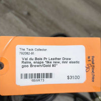 Pr Leather Draw Reins, snaps *like new, mnr elastic goo

