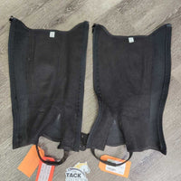 Microsuede Half Chaps *gc, clean, faded, v.pillly, rubs
