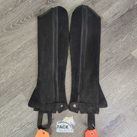 Microsuede Half Chaps *gc, clean, faded, v.pillly, rubs
