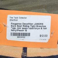 JUNIORS Euro Seat Riding Tight Breeches *vgc, mnr seam rubs/farys & hair
