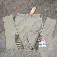 JUNIORS Euro Seat Breeches *gc, discolored seat & legs, rubs, pills, unstitched seams
