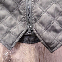 Light Quilt Vest, Zipper *gc, older, faded, puckers
