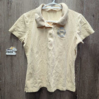 SS Polo Shirt, 1/3 Button Up *gc, dingy?faded, mnr stains
