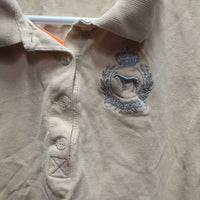 SS Polo Shirt, 1/3 Button Up *gc, dingy?faded, mnr stains
