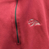 Light Fleece Sweater, 1/3 Zip Up *gc, clumpy, older, mnr hairy, cuff rubs & pills
