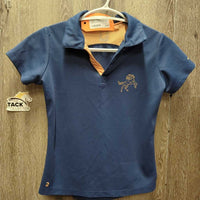JUNIORS SS V Neck Polo Shirt *gc, mnr stains
