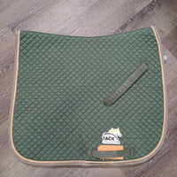 Quilt Dressage Pad, piping *gc, clean, holey edges, mnr rubs, threads, hair, faded, hair
