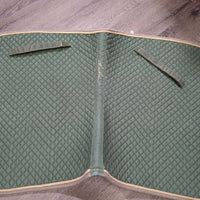 Quilt Dressage Pad, piping *gc, clean, holey edges, mnr rubs, threads, hair, faded, hair
