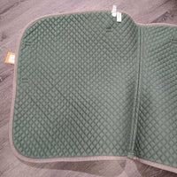 Quilt Dressage Pad, piping *gc, clean, holey edges, mnr rubs, threads, hair, faded, hair
