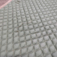 Quilt Dressage Pad, piping *gc, clean, holey edges, mnr rubs, threads, hair, faded, hair
