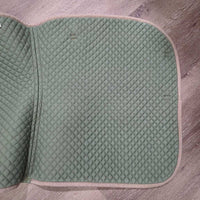 Quilt Dressage Pad, piping *gc, clean, holey edges, mnr rubs, threads, hair, faded, hair
