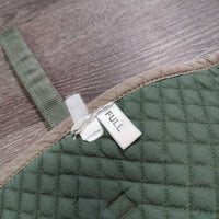 Quilt Dressage Pad, piping *gc, clean, holey edges, mnr rubs, threads, hair, faded, hair
