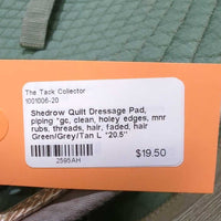 Quilt Dressage Pad, piping *gc, clean, holey edges, mnr rubs, threads, hair, faded, hair
