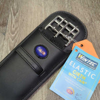 Synthetic & Neoprene Short - Dressage Anatomical Girth, CAIR Padding, Center Clip, 2x els, tag *new
