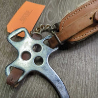 Short Shank English Hackamore, chain curb *gc, stiff, dirt, clumpy, stains, rubs, film, hair
