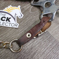 Short Shank English Hackamore, chain curb *gc, stiff, dirt, clumpy, stains, rubs, film, hair
