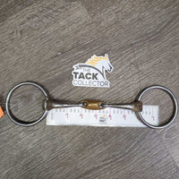 Narrow French Link Loose Ring Bit, Copper Center Lozenge *gc, v.dirty, v.gunky, scuffs
